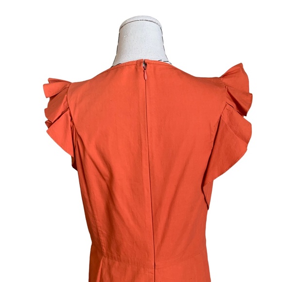 Vintage y2k Hussein Chalayan Orange Minimalist Avant Garde Cotton Dress M/L - Picture 7 of 9